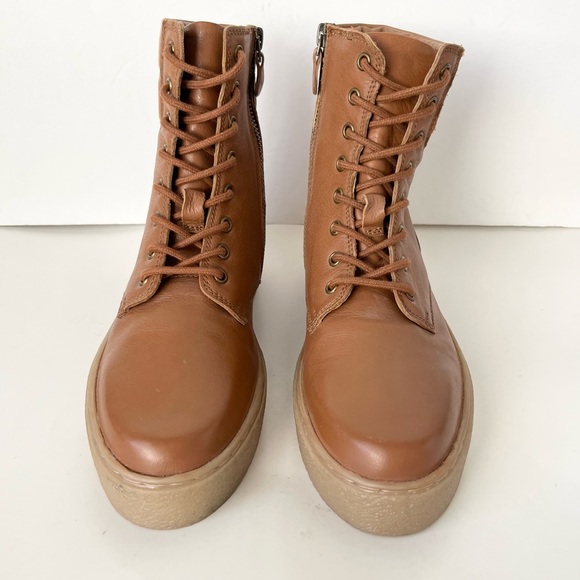 Roolee just wandering leather lace up platform boots 7 NEW - Picture 7 of 14